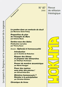 HOK87, hokhma, deuil, idoles, homosexualité