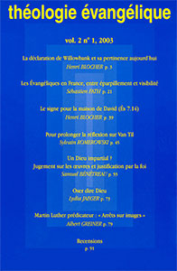 revue, théologie évangélique