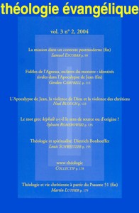 revue, théologie évangélique