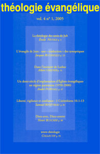 revue, théologie évangélique