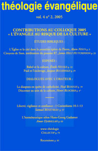 revue, théologie évangélique