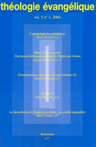revue, théologie évangélique