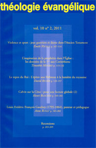 revue, théologie évangélique