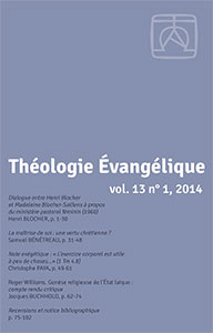 revue, théologie évangélique