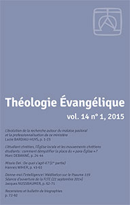 revue, théologie évangélique