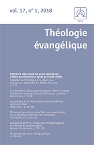 revue théologie évangélique, jacques nussbaumer