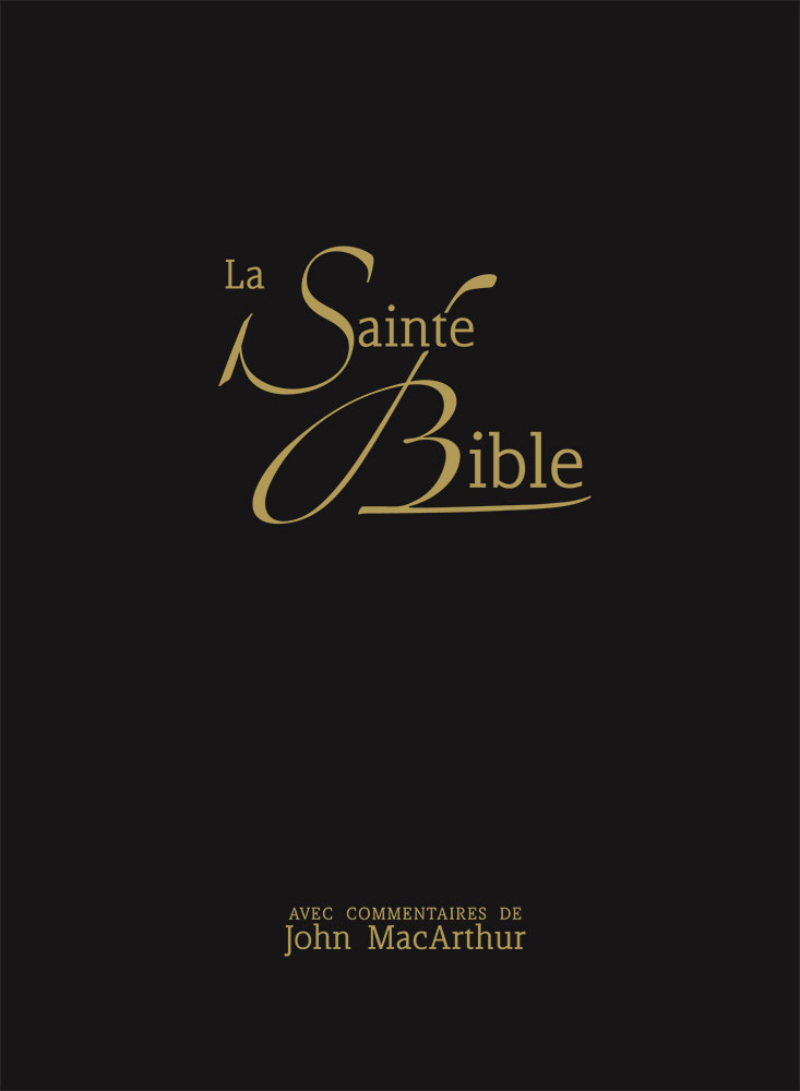 Bible Segond 1910, gros caractères, noire - couverture souple, tranche or  avec onglets, paroles de Jésus en rouge - Segond 1910