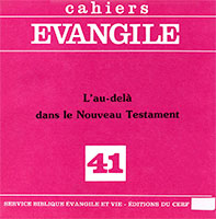 9772204390416, cahiers évangile 41, michel gourgues