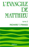 9782904407253, l’évangile, de, matthieu, volumes, tomes, 2, deux, richard, france, éditions, édifac, collections, ceb, les, commentaires, bibliques, évangéliques, de, la, bible