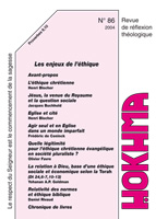 HOK86, hokhma, revue, théologique