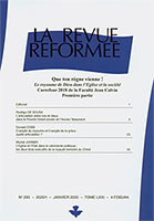 la revue réformée, jean calvin