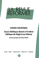 revue réformée, cours d’éthique, pierre courthial