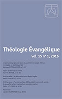 revue, théologie évangélique