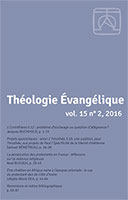 revue théologie évangélique