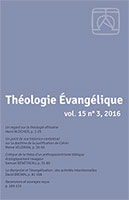 revue théologie évangélique